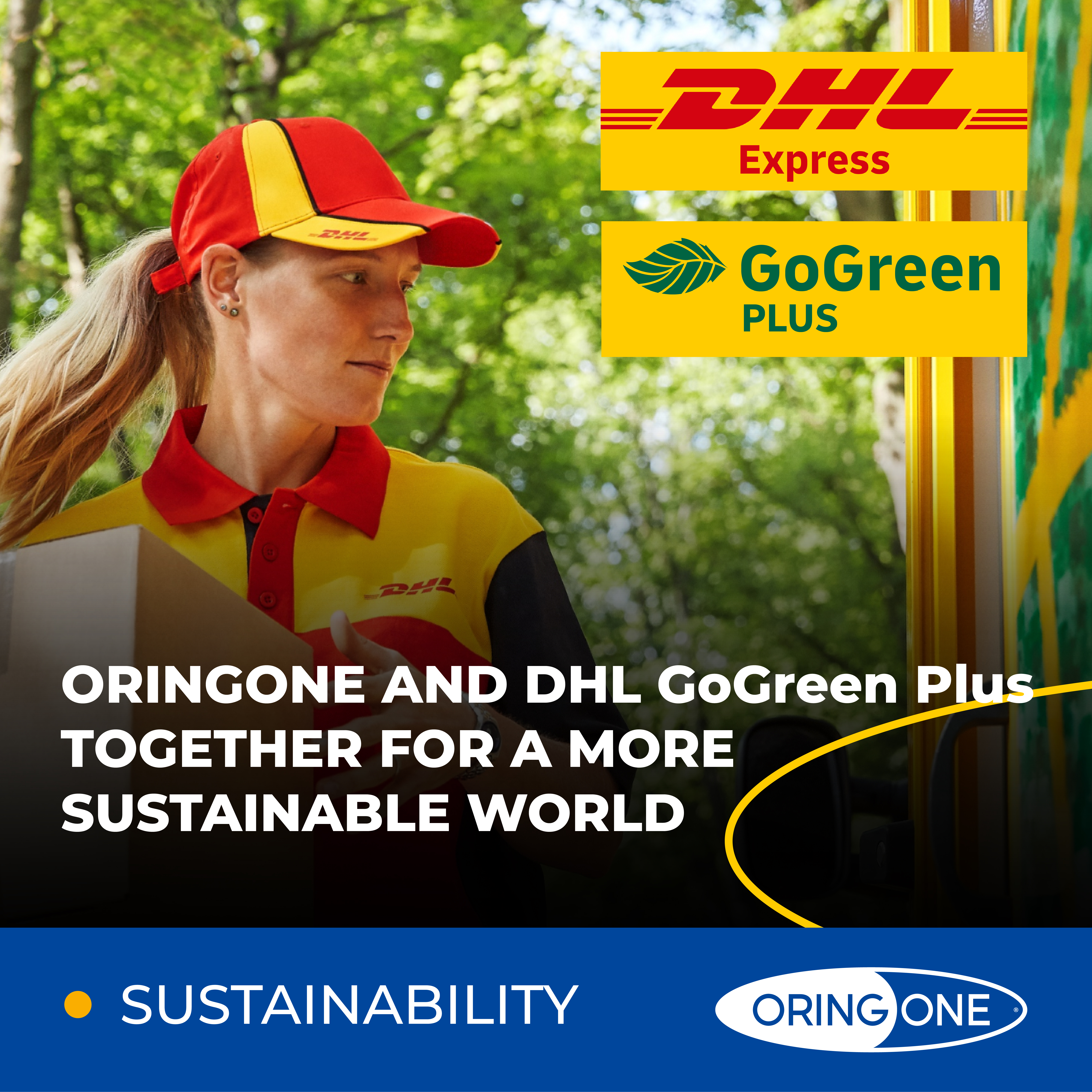 ORINGONE E DHL GoGreen Plus INSIEME PER UN MONDO PIÙ SOSTENIBILE